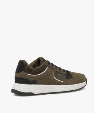 Baskets homme style skateshoes multimatières à lacets vue4 - GEMO (CASUAL) - GEMO
