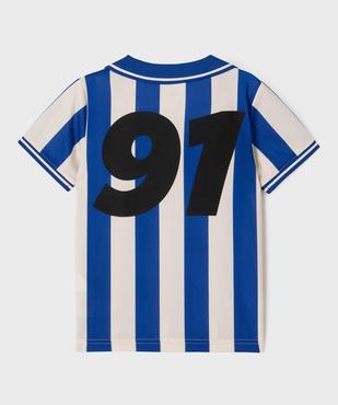 Tee-shirt manches courtes en maille style maillot de foot garçon vue4 - GEMO (ENFANT) - GEMO