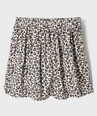 Jupe évasée à motif léopard avec taille élastique fille vue3 - GEMO (ENFANT) - GEMO