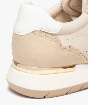 Baskets femme unies en suédine à bout amande vue6 - GEMO (SPORTSWR) - GEMO