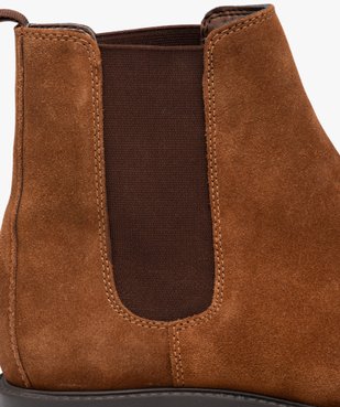 Boots homme dessus en cuir velours uni - Taneo vue6 - TANEO - GEMO