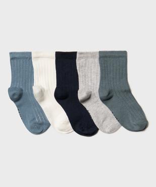 Chaussettes unies bébé garçon (lot de 5) vue1 - GEMO 4G BEBE - GEMO