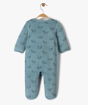 Pyjama dors bien bébé garçon en velours ouverture devant  vue3 - GEMO(BB COUCHE) - GEMO