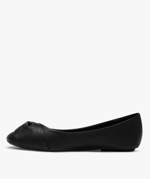 Ballerines femme unies à nœud drapé vue3 - GEMO(URBAIN) - GEMO