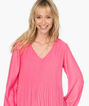 Tunique femme en voile plissé vue2 - GEMO(FEMME PAP) - GEMO