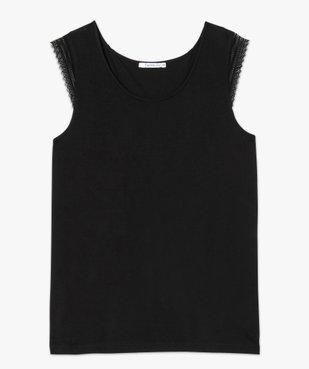 Haut de pyjama femme grande taille à mancherons dentelle vue4 - GEMO(HOMWR FEM) - GEMO