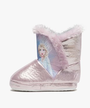 Chaussons fille boots à bords fourrés – Reine des Neiges vue3 - REINE DES NEIGE - GEMO
