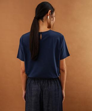 Tee-shirt col claudine brodé femme vue5 - GEMO(FEMME PAP) - GEMO