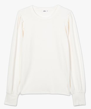 Sweat femme en maille légère et manches froncées vue4 - GEMO(FEMME PAP) - GEMO