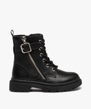 Boots fille unies style rangers à semelle crantée vue1 - GEMO (ENFANT) - GEMO