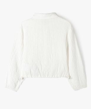 Chemise en maille gaufrée avec bas ajustable fille vue4 - GEMO (ENFANT) - GEMO