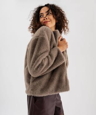 Manteau court en fourrure imitation femme vue3 - GEMO 4G FEMME - GEMO
