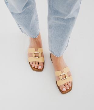 Mules plates avec bijou sur le dessus femme - Follow Me vue8 - FOLLOW ME - GEMO