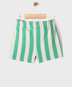 Short rayé en maille French Terry bébé garçon vue3 - GEMO(BEBE DEBT) - GEMO
