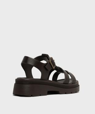 Sandales look spartiates à épaisse semelle crantée femme vue4 - 5 MILES - GEMO