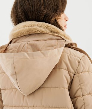 Manteau matelassé avec col montant doublé femme vue5 - GEMO 4G FEMME - GEMO