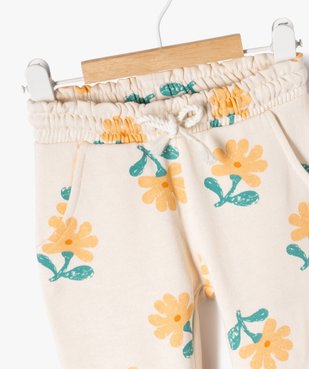 Pantalon en maille avec taille élastique et revers bébé fille vue2 - GEMO 4G BEBE - GEMO