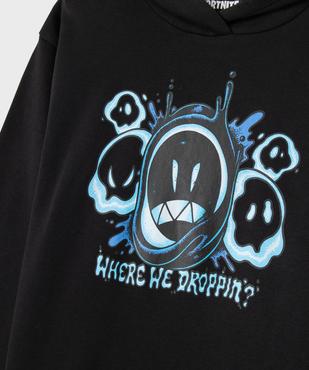 Sweat à capuche avec motif devant et dos garçon - Fortnite vue2 - FORTNITE - GEMO