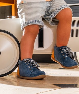 Chaussures de marche en cuir à lacets bébé garçon - Na! vue1 - NA! - GEMO