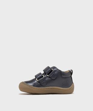 Chaussures premiers pas en cuir à scratch bébé fille - LuluCastagnette vue3 - LULUCASTAGNETTE - GEMO