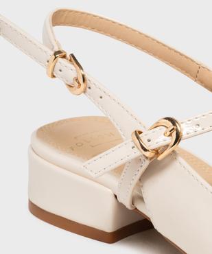 Escarpins à large talon plat et bout pointu vernis femme vue6 - FOLLOW ME - GEMO