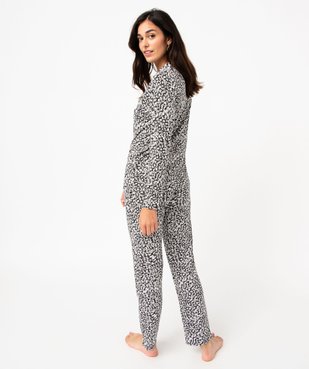 Pyjama deux pièces femme : chemise et pantalon vue3 - GEMO(HOMWR FEM) - GEMO