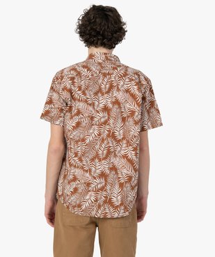 Chemise homme à manches courtes à motif feuillage vue3 - GEMO (HOMME) - GEMO