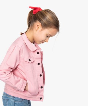 Veste fille en jean coloré - Lulu Castagnette vue1 - LULUCASTAGNETTE - GEMO