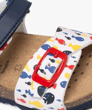 Sandales imprimées à scratch et à boucle bébé garçon - Geox vue6 - GEOX - GEMO