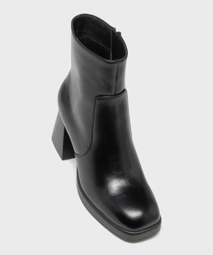 Boots à talon à bout carré et semelle plateforme femme - Follow Me vue5 - FOLLOW ME - GEMO