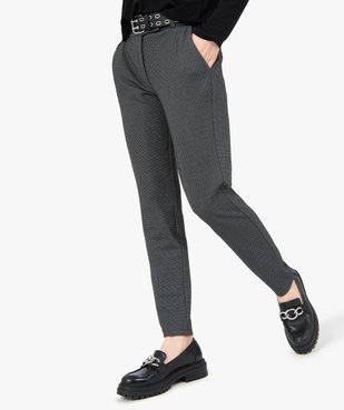 Pantalon femme en toile imprimée vue1 - GEMO(FEMME PAP) - GEMO
