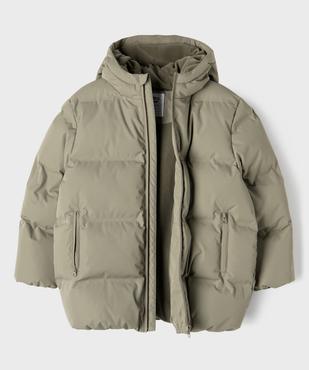 Blouson déperlant doublé polaire à capuche garçon vue3 - GEMO 4G GARCON - GEMO