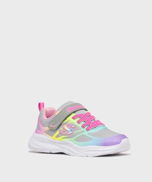 Baskets running en mesh fluo fille - Skechers  vue2 - SKECHERS - GEMO