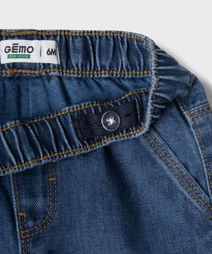 Jean large avec taille élastique ajustable bébé garçon vue2 - GEMO 4G BEBE - GEMO