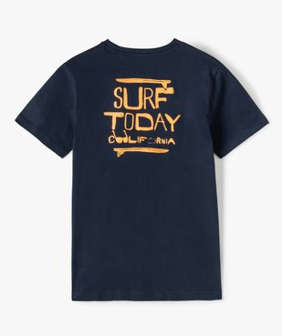Tee-shirt garçon à manches courtes imprimé look surf vintage vue3 - GEMO 4G GARCON - GEMO