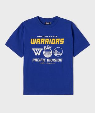 Tee-shirt manches courtes en jersey imprimé devant et dos Golden State Warriors garçon - NBA vue1 - NBA - GEMO