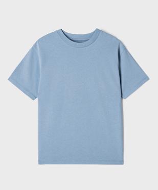 Tee-shirt uni à col rond garçon vue1 - GEMO (JUNIOR) - GEMO