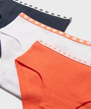 Shorties en coton stretch avec ceinture à motifs fille (lot de 3) vue2 - GEMO 4G FILLE - GEMO