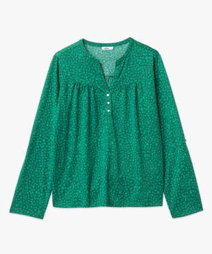 Tee-shirt à manches longues imprimé en polyester recyclé femme vue4 - GEMO 4G FEMME - GEMO