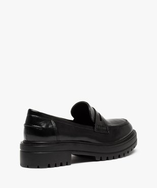Mocassins femme unis à semelle épaisse et crantée vue4 - GEMO (CASUAL) - GEMO