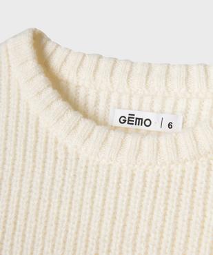 Pull rayé en grosse maille garçon vue3 - GEMO (ENFANT) - GEMO