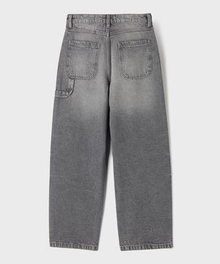 Jean loose en denim délavé effet froissé garçon vue3 - GEMO 4G GARCON - GEMO