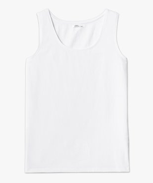 Débardeur femme grande taille uni en coton extensible vue4 - GEMO 4G GT - GEMO