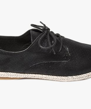 Derbies femme à semelle bordée de corde tressée vue6 - GEMO (CASUAL) - GEMO
