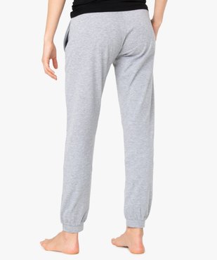 Pantalon de pyjama femme avec bas resserrés vue3 - GEMO(HOMWR FEM) - GEMO
