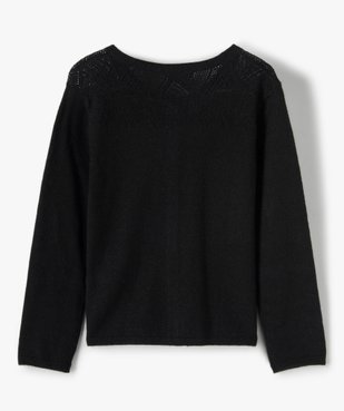 Gilet fille à détails pailletés et épaules ajourées vue3 - GEMO (ENFANT) - GEMO