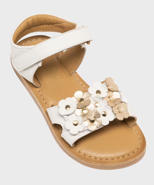 Sandales en cuir avec fleurs en relief cloutées fille- Lovely Wings vue5 - LOVELY WINGS GEMO FOR GOOD - GEMO