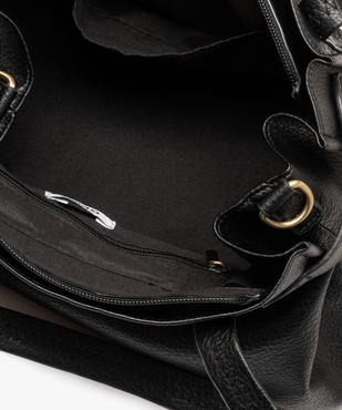 Sac souple en matière grainée porté épaule femme vue3 - GEMO (ACCESS) - GEMO