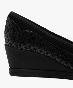 Escarpins femme confort à talon compensé dessus fantaisie vue6 - GEMO(URBAIN) - GEMO