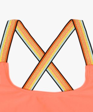 Brassière de bain fille avec nœud fantaisie et bretelles multicolores vue2 - GEMO (JUNIOR) - GEMO
